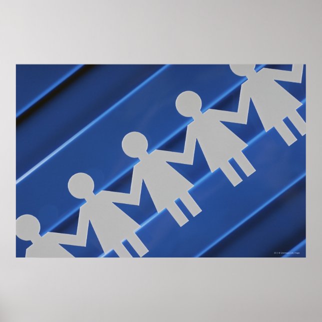 Close-up of paper chain dolls poster (Front)