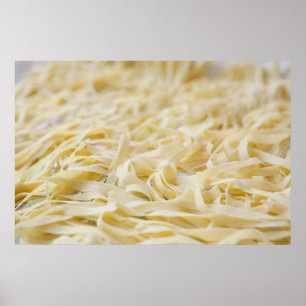 Close up of pasta noodles poster