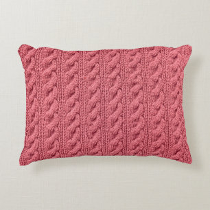 Close-up of pattern of sweater texture. decorative cushion