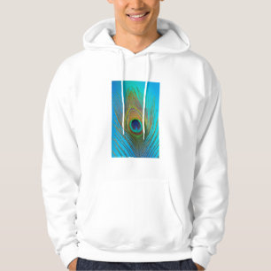 Close up of peacock feather hoodie