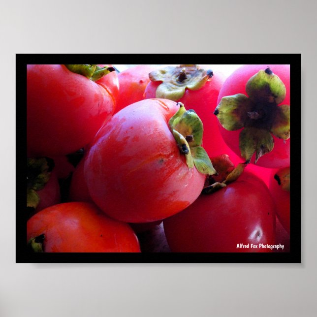 Close up of Persimmon Fruit Poster (Front)
