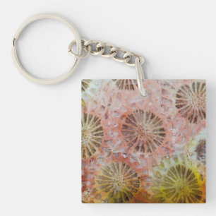 Close Up Of Pink Coral Key Ring