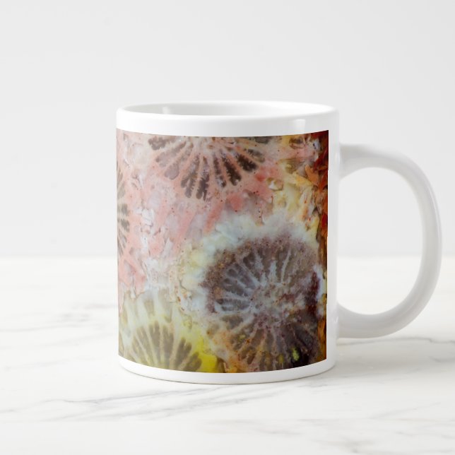 Close Up Of Pink Coral Large Coffee Mug (Right)