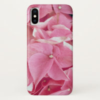 close up of pink hydrangea