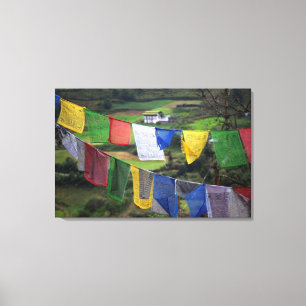 Close Up Of Prayer Flags Canvas Print