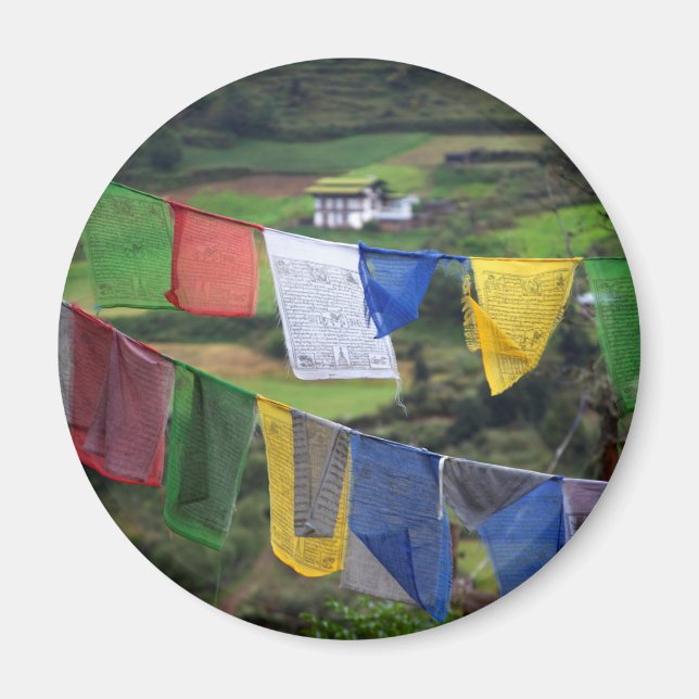 Close Up Of Prayer Flags Magnet (Front)