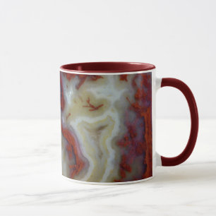 Close up of Red Moss Agate Slab Mug