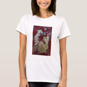 Close up of Red Moss Agate Slab T-Shirt