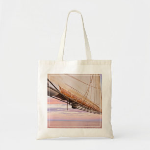 Close-Up Of Sail And Ropes   Maine, Camden Tote Bag