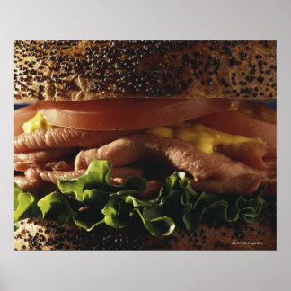 Close-up of sandwich poster