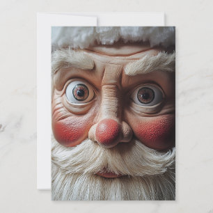 Close-Up of Santa’s Surprised Expression Invitation