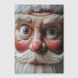Close-Up of Santa’s Surprised Expression Magnetic Invitation