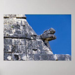 Close up of stones making an ancient Mayan Poster