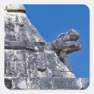 Close up of stones making an ancient Mayan Square Sticker