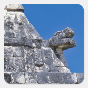 Close up of stones making an ancient Mayan Square Sticker