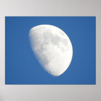 Close up of the Moon and Blue Sky Photo