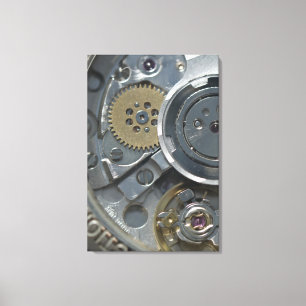 Close up of the watch gear canvas print