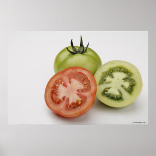 Close-up of three tomatoes poster