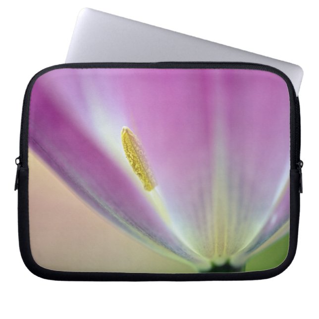 Close-up of underside of tulip flower, Kuekenhof 3 Laptop Sleeve (Front)