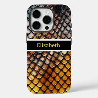 Close-up of venomous snakeskin patterns iPhone 16 pro case