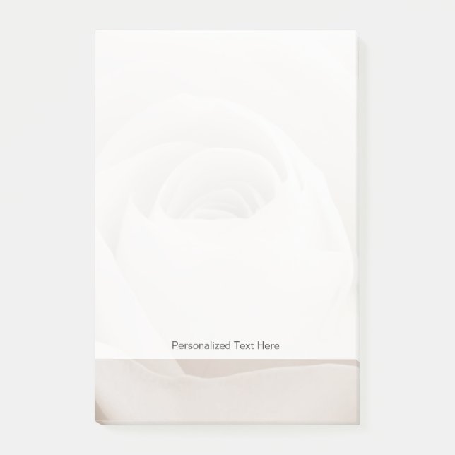 Close up of White Rose Petals Post-it Notes (Front)