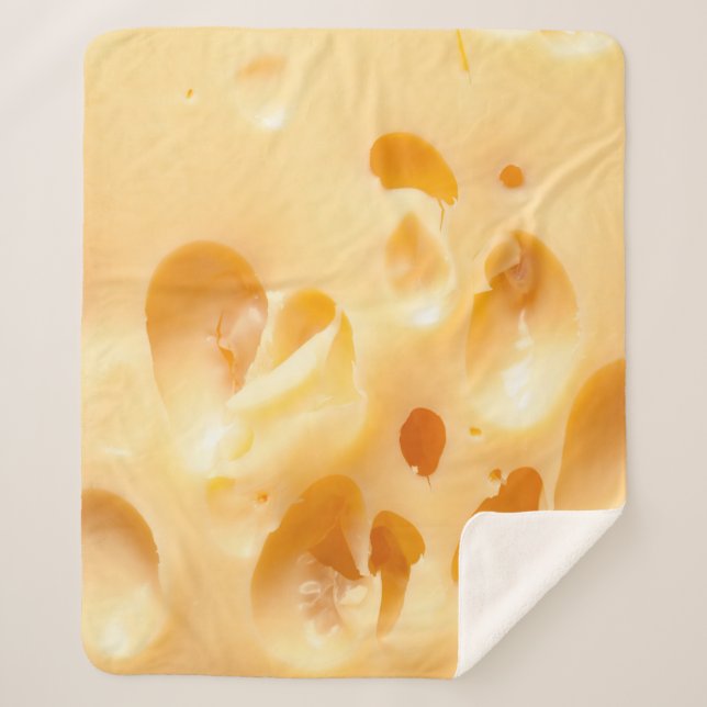 Close up of yellow cheese. This file is cleaned an Sherpa Blanket (Front)
