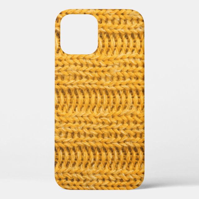 Close up of yellow knitted textured background. Tr Case-Mate iPhone Case (Back)