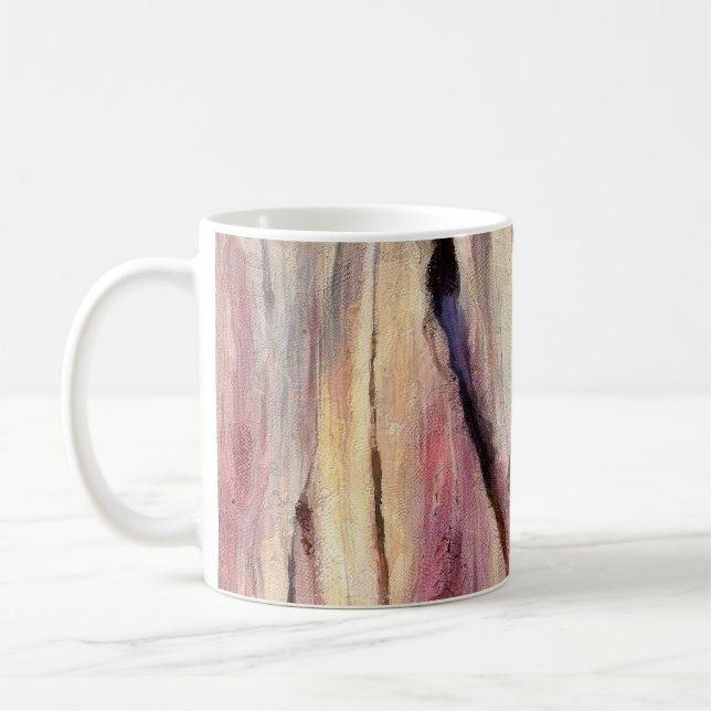 Close up oil paint abstract background. Art textur Coffee Mug (Left)