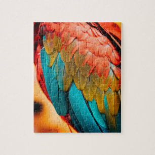 Close Up Parrot Bird Feathers Jigsaw Puzzle