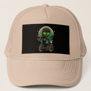 close-up-person-motorcycle-with-green-light trucker hat