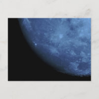 Close Up Photo Full Moon in Blue