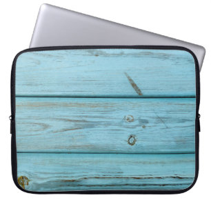 Close-up photo of green planks laptop sleeve