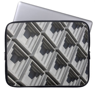 Close-up photo of grey building laptop sleeve