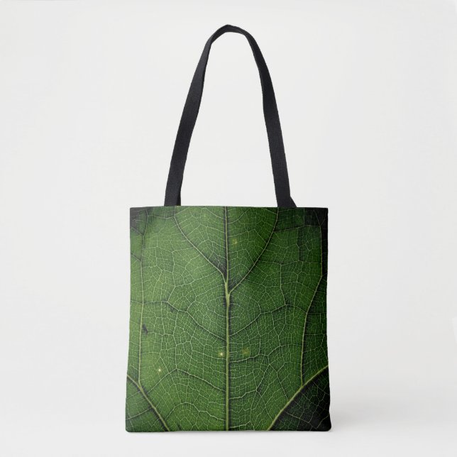 Close up photo of leaf tote bag (Front)