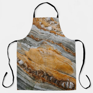 Close-up photography of gray and orange stones apron