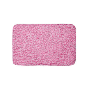 Close-up pink leather, textured background. bath mat