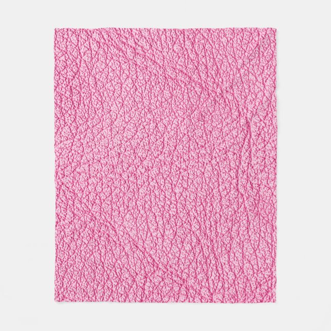Close-up pink leather, textured background. fleece blanket (Front)