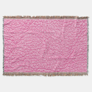 Close-up pink leather, textured background. throw blanket