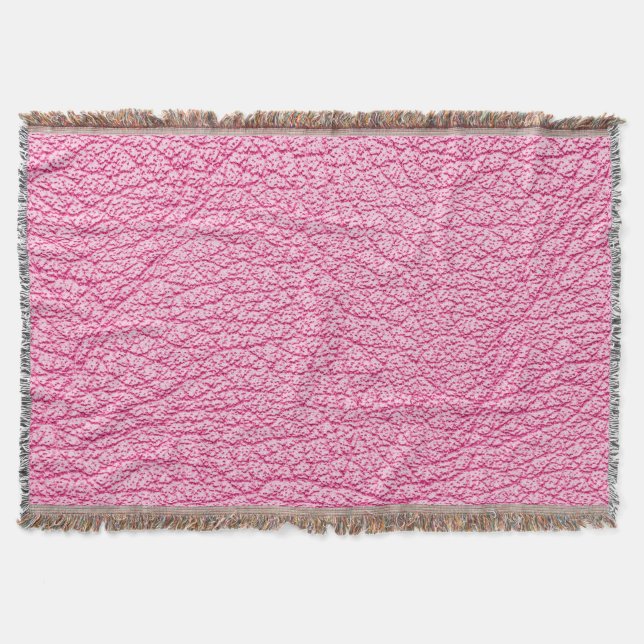 Close-up pink leather, textured background. throw blanket (Front)