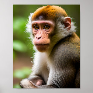 Close-up Portrait of a Monkey Poster