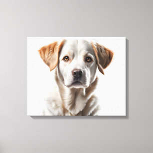 Close-Up Portrait of a Sweet-Faced Dog Canvas Print