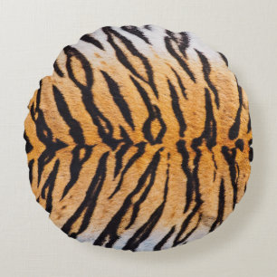 Close-Up Shot of Real Indo-Chinese Tiger (Panthera Round Cushion