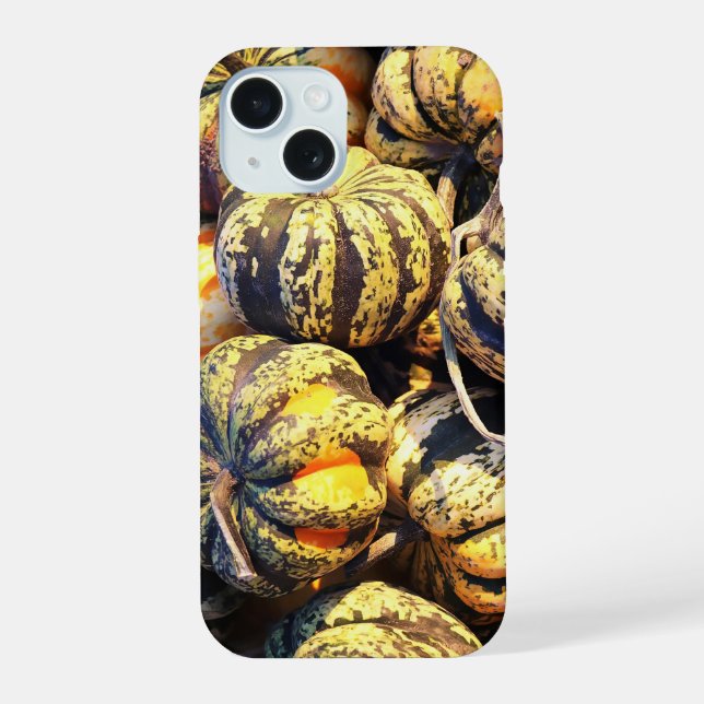 Close Up Stripey Pumpkins  iPhone 15 Case (Back)