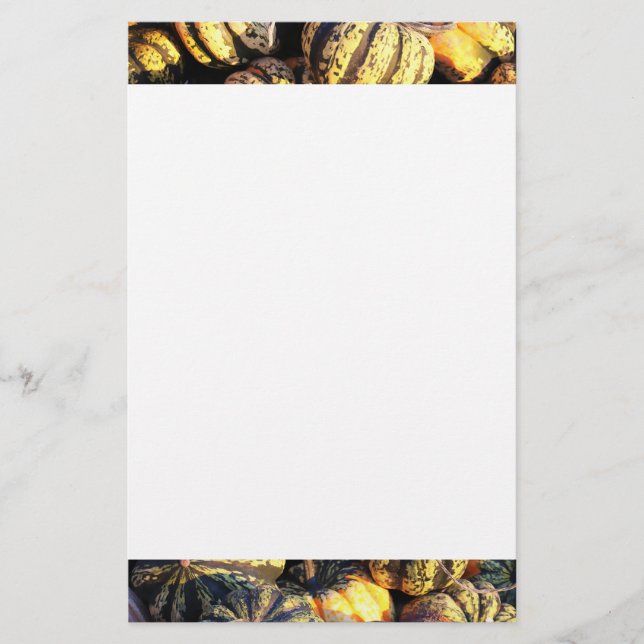 Close Up Stripey Pumpkins  Stationery (Front)
