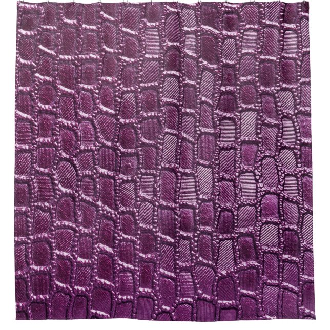 Close-Up Texture: Leather Material Detail Shower Curtain (Front)