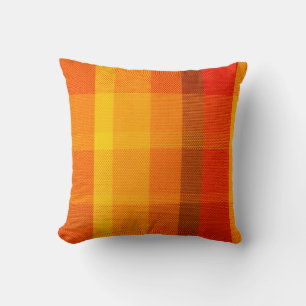 close-up texture with a chequered cloth  cushion
