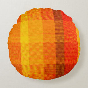 close-up texture with a chequered cloth  round cushion