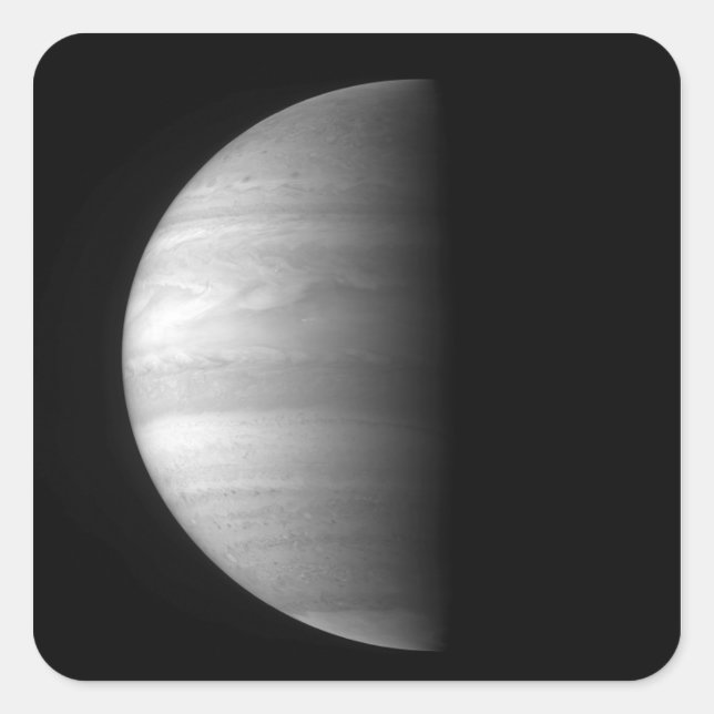 Close-up view of the planet Jupiter Square Sticker (Front)