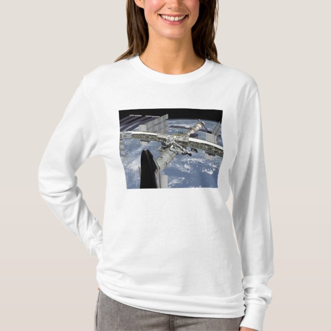 Close up view of the Shuttle docked T-Shirt (Front)