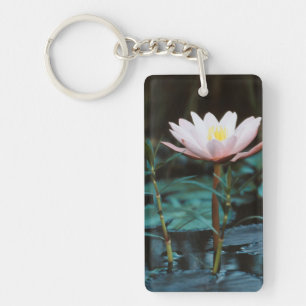 Close-Up view of Water Lily at Inle Lake Key Ring